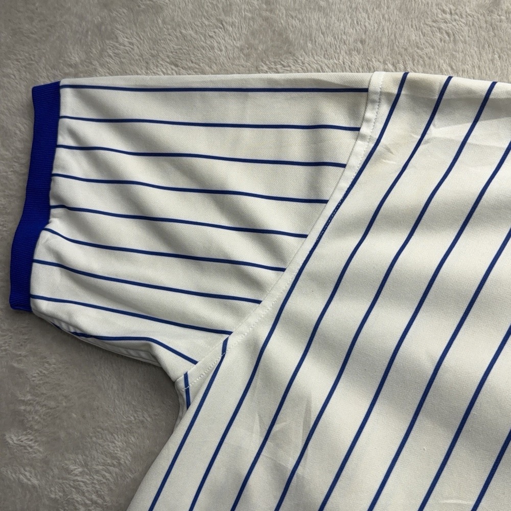 Vintage Rawlings Chicago Cubs Pinstripe Jersey Large MLB Baseball USA Made 90s - Picture 8 of 12
